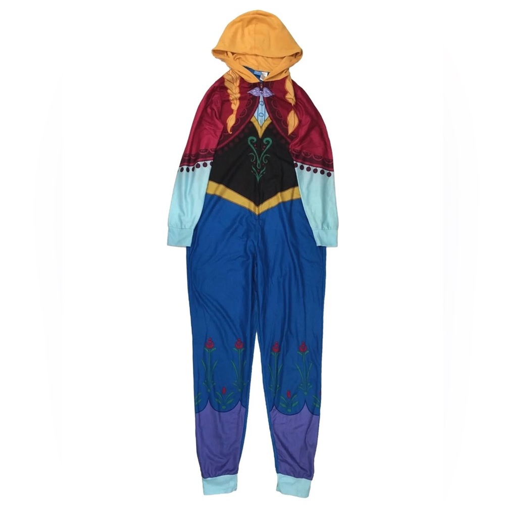 Disney Frozen Womens Anna Hoodie onesie Pajama